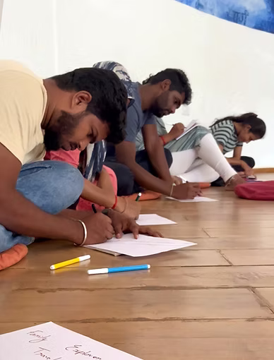 Yuvabe team during Emotional Coherence workshop, led by Dr. Aditya Varma