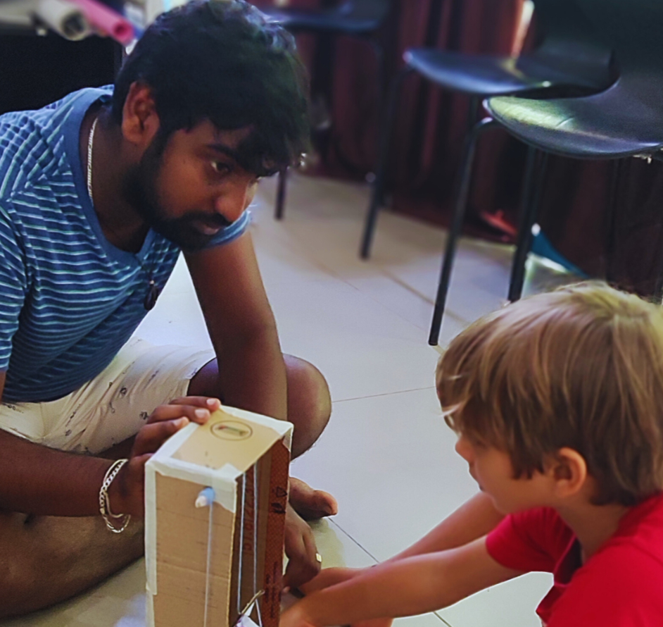 Madhan teaching at Deepanam School of Auroville