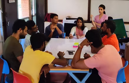 People having a discussion