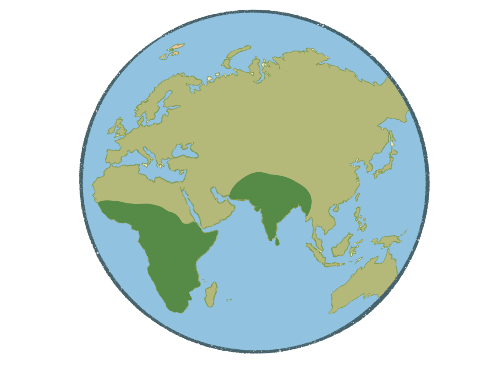 Sub-Saharan Africa and South Asia depicted having the highest levels of hunger in map