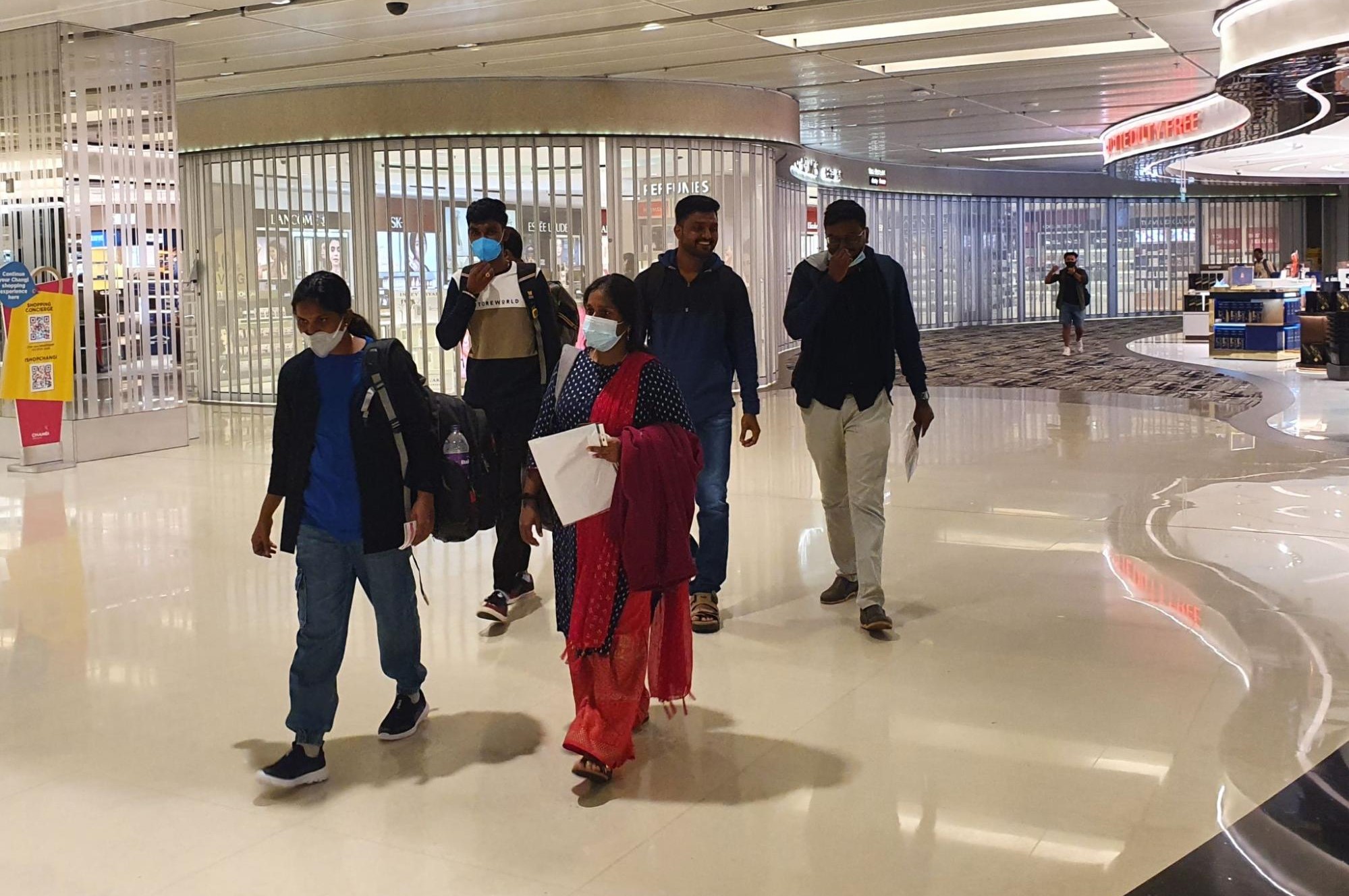 Yuvabe team members arriving in Singapore